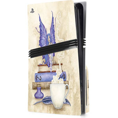 Bookworm Fairy by Amy Brown PS5 Pro Disk Console Skin
