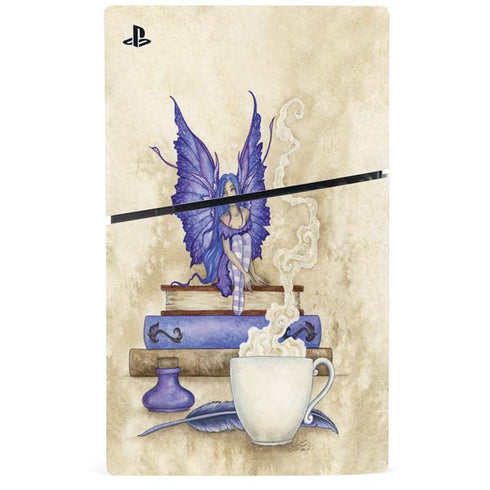 Bookworm Fairy by Amy Brown PS5 Slim Digital Edition Console Skin
