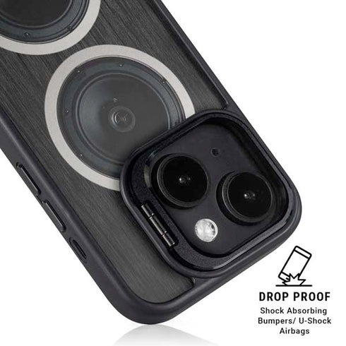 Boom Box Speakers iPhone 15 Kickstand Case