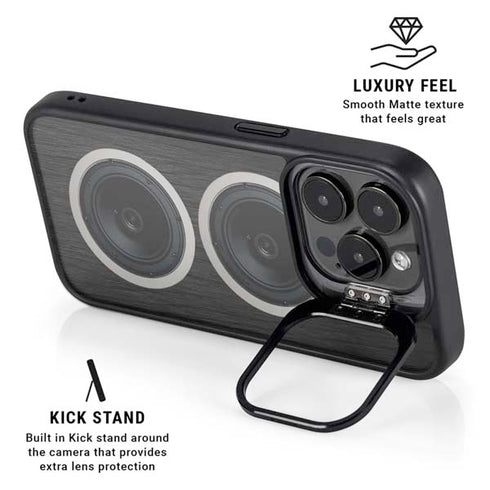 Boom Box Speakers iPhone 15 Pro Kickstand Case