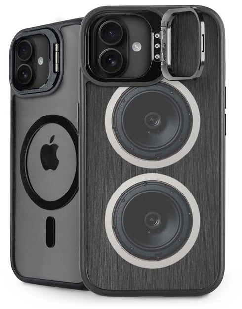 Boom Box Speakers iPhone 16 Kickstand Case