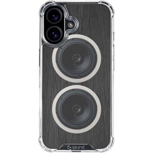 Boom Box Speakers iPhone 16 Plus Clear Case