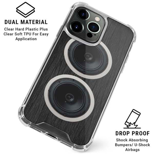 Boom Box Speakers iPhone 16 Pro Max Clear Case