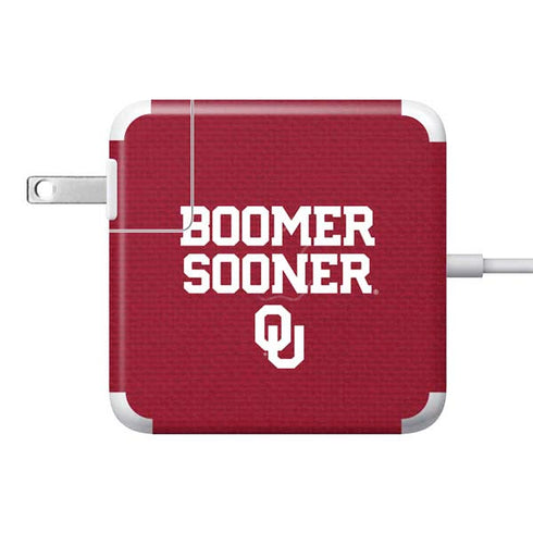 University of Oklahoma Boomer Sooner 85W Power Adapter (15 and 17 inch MacBook Pro Charger) Skin