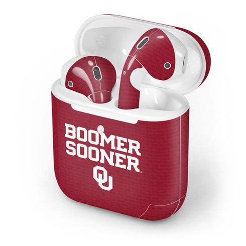 University of Oklahoma Boomer Sooner Apple AirPods 2 Skin