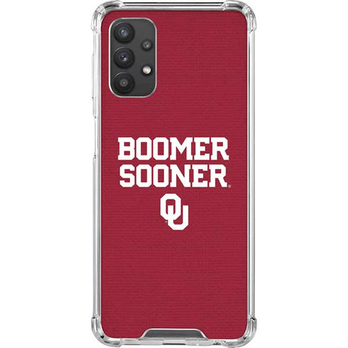 University of Oklahoma Boomer Sooner Galaxy A32 5G Clear Case