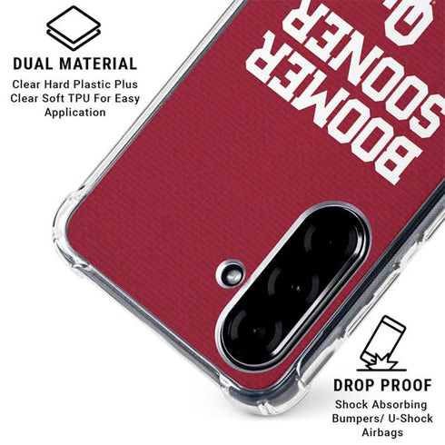 University of Oklahoma Boomer Sooner Galaxy A36 5G Clear Case