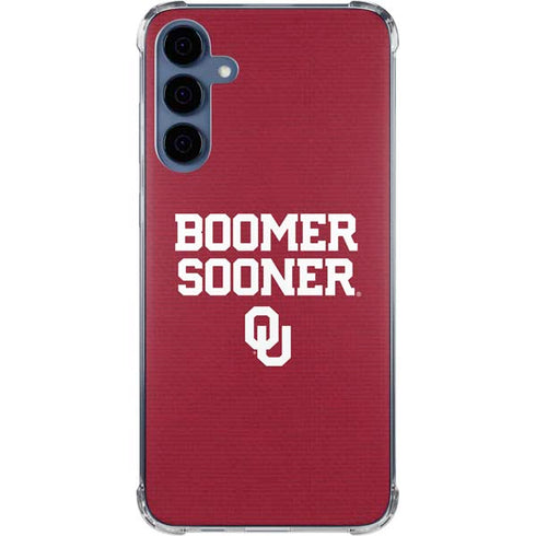 University of Oklahoma Boomer Sooner Galaxy A55 5G Clear Case