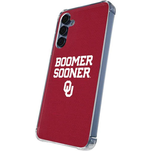 University of Oklahoma Boomer Sooner Galaxy A55 5G Clear Case