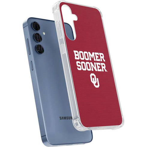 University of Oklahoma Boomer Sooner Galaxy A55 5G Clear Case