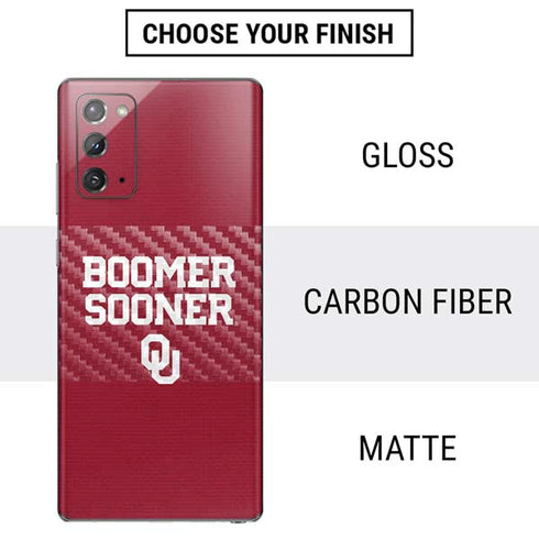 University of Oklahoma Boomer Sooner Galaxy Note20 5G Skin