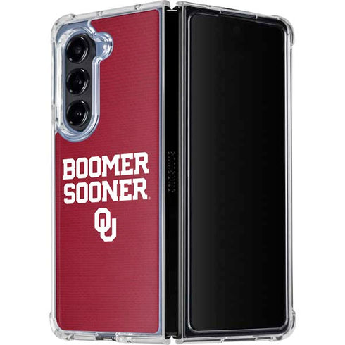 University of Oklahoma Boomer Sooner Galaxy Z Fold5 5G Clear Case