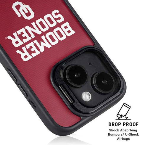 University of Oklahoma Boomer Sooner iPhone 14 Kickstand Case