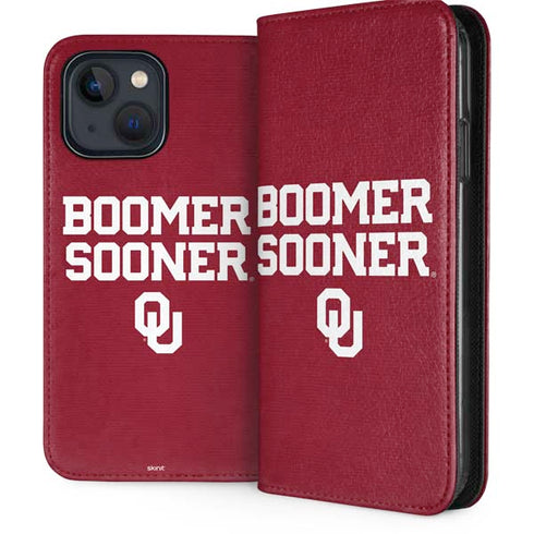 University of Oklahoma Boomer Sooner iPhone 15 Plus Folio Case