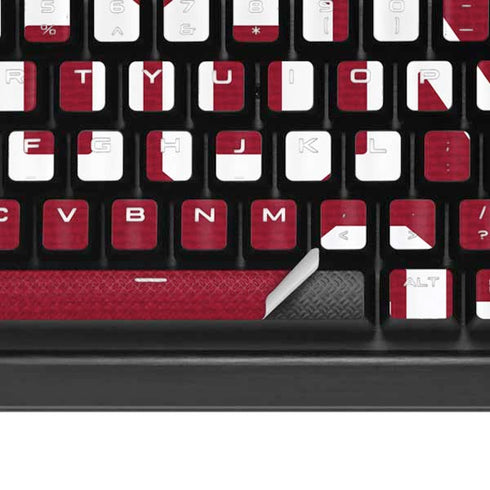 University of Oklahoma Boomer Sooner K95 RGB PLATINUM Mechanical Gaming Keyboard Skin