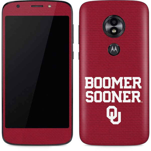 University of Oklahoma Boomer Sooner Moto E5 Play Skin