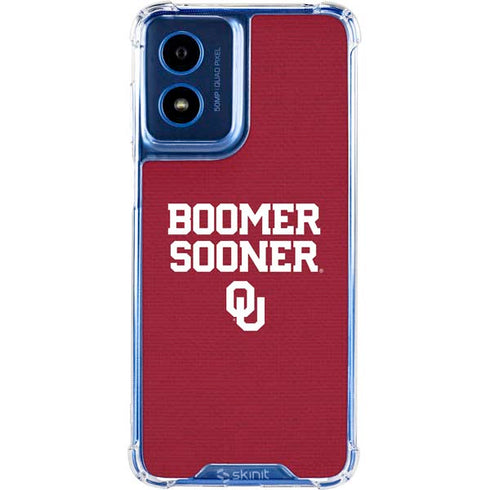 University of Oklahoma Boomer Sooner Moto G 5G (2024) Clear Case