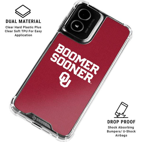 University of Oklahoma Boomer Sooner Moto G Power 5G (2024) Clear Case