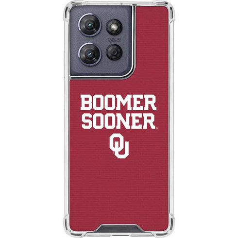 University of Oklahoma Boomer Sooner Moto G Stylus 5G (2025) Clear Case