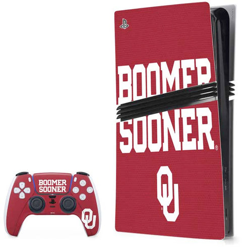 University of Oklahoma Boomer Sooner PS5 Pro Bundle Skin