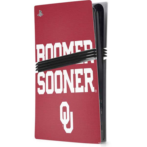 University of Oklahoma Boomer Sooner PS5 Pro Console Skin