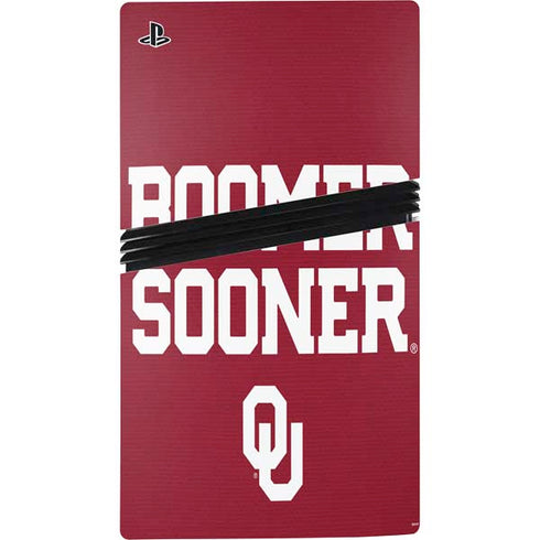 University of Oklahoma Boomer Sooner PS5 Pro Disk Console Skin