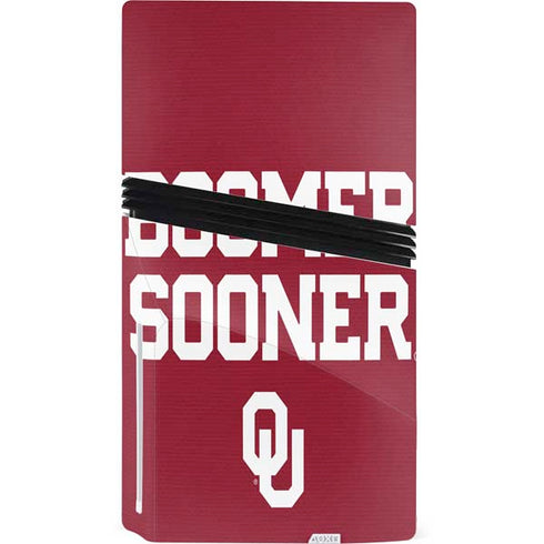University of Oklahoma Boomer Sooner PS5 Pro Disk Console Skin