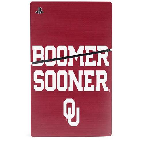 University of Oklahoma Boomer Sooner PS5 Slim Digital Edition Console Skin