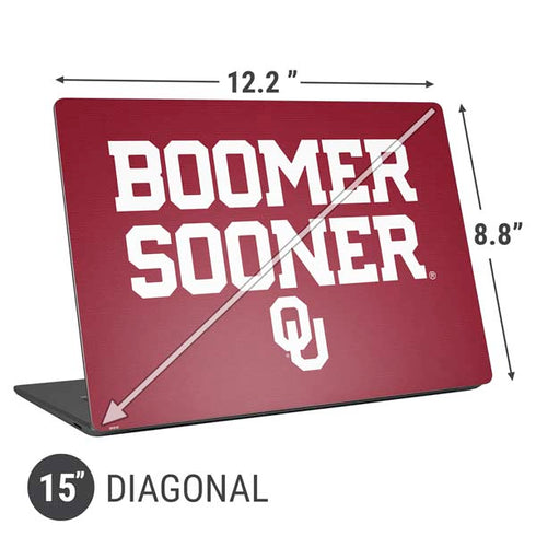 University of Oklahoma Boomer Sooner Universal Laptop 15in (12.2 x 8.8in) Skin