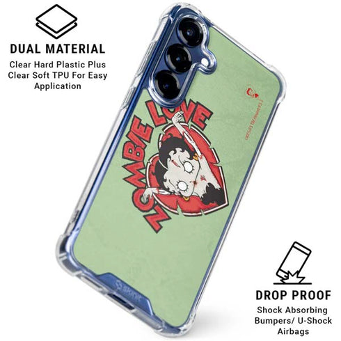 Betty Boop Zombie Love Galaxy S25 Clear Case