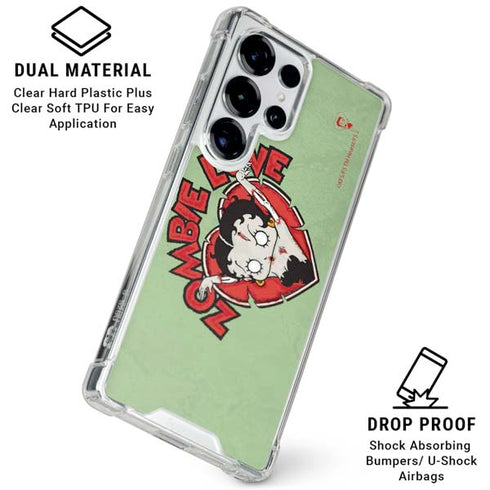Betty Boop Zombie Love Galaxy S25 Ultra Clear Case
