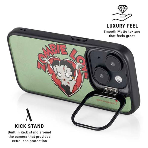Betty Boop Zombie Love iPhone 15 Kickstand Case