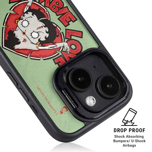 Betty Boop Zombie Love iPhone 15 Kickstand Case