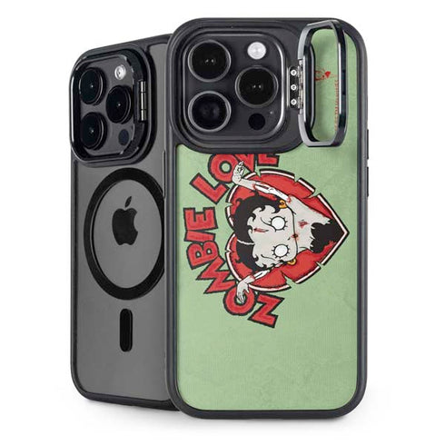 Betty Boop Zombie Love iPhone 15 Pro Kickstand Case