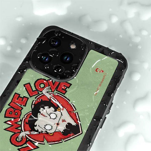 Betty Boop Zombie Love iPhone 15 Pro Waterproof Case