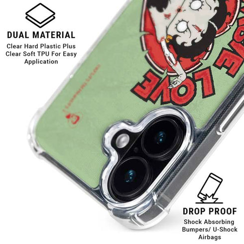 Betty Boop Zombie Love iPhone 16 Plus Clear Case