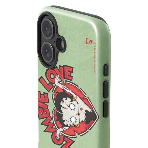 Betty Boop Zombie Love iPhone 16 Plus Impact Case