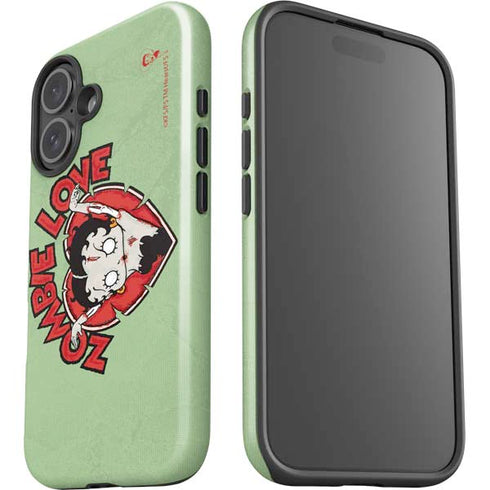 Betty Boop Zombie Love iPhone 16 Plus Impact Case