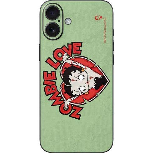 Betty Boop Zombie Love iPhone 16 Plus Skin