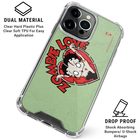 Betty Boop Zombie Love iPhone 16 Pro Clear Case
