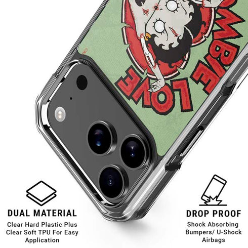 Betty Boop Zombie Love iPhone 18 Pro Clear Case