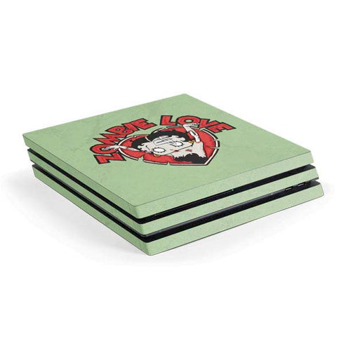 Betty Boop Zombie Love PS4 Pro Console Skin