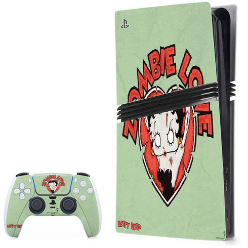 Betty Boop Zombie Love PS5 Pro Bundle Skin