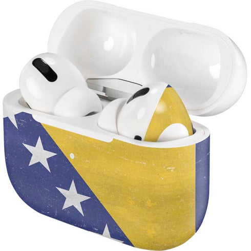 Bosnia and Herzegovina Flag Distressed AirPods Skins