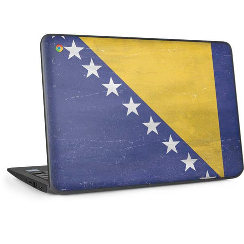 Bosnia and Herzegovina Flag Distressed HP Chromebook Skin