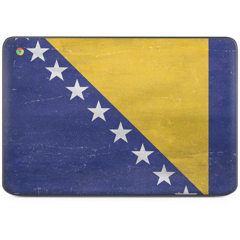 Bosnia and Herzegovina Flag Distressed HP Chromebook Skin