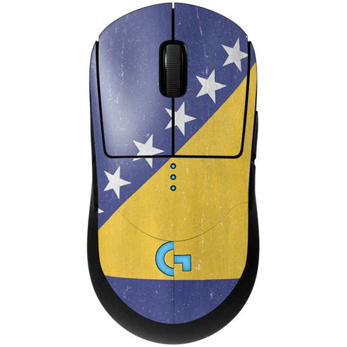 Bosnia and Herzegovina Flag Distressed G Pro Wireless Gaming Mouse Skin