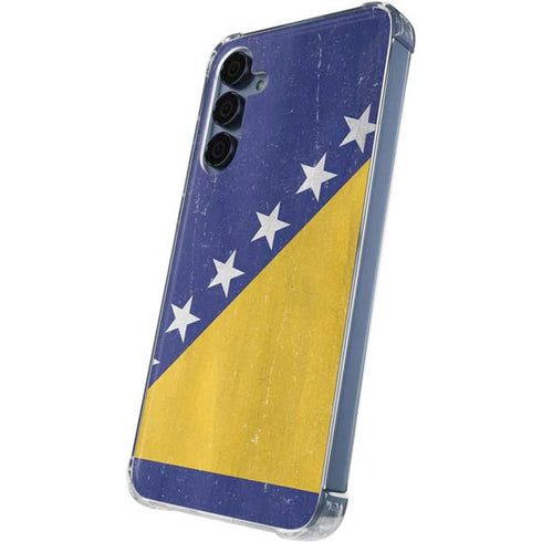Bosnia and Herzegovina Flag Distressed Galaxy A35 5G Clear Case