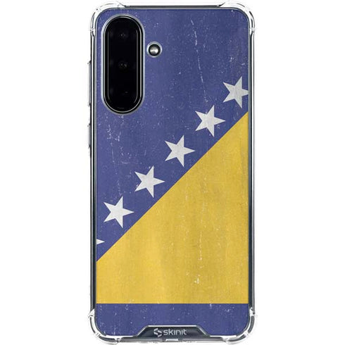 Bosnia and Herzegovina Flag Distressed Galaxy A36 5G Clear Case