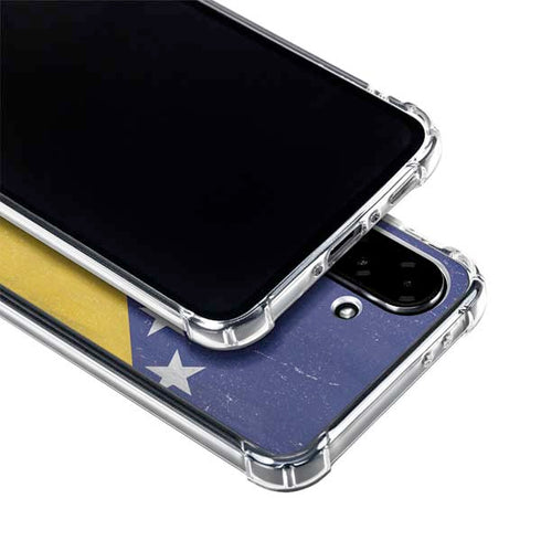 Bosnia and Herzegovina Flag Distressed Galaxy A36 5G Clear Case